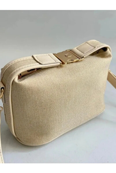 ENVA BAGS Kadın Kanvas Metal Tokalı El ve Omuz Çantası