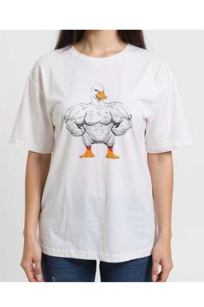 KOZİA OUTDOORS Мускулест печат с гъска, унисекс, базова тениска с дълъг ръкав...