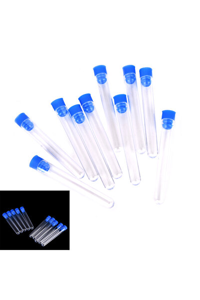 Choice 10 قطع من أنابيب الاختبار البلاستيكية الشفافة ذات الأنبوب الصلب مع سدا...