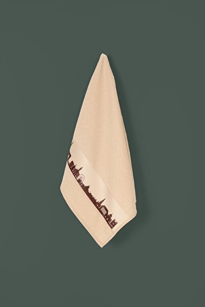 BOOVI Şehir Silüet Baskılı Mutfak Havlusu - 1 Adet 50x75 cm El / Mutfak Havlusu