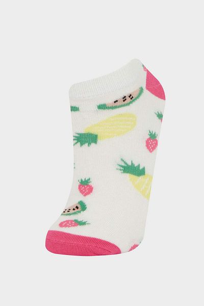 DeFacto Girl's 5-Piece Cotton Booties Socks F7117A8Ns
