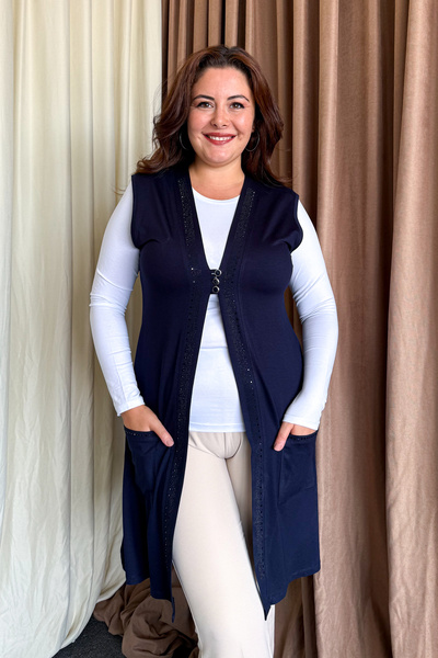 ModaPlaza Women's Long Vest 504