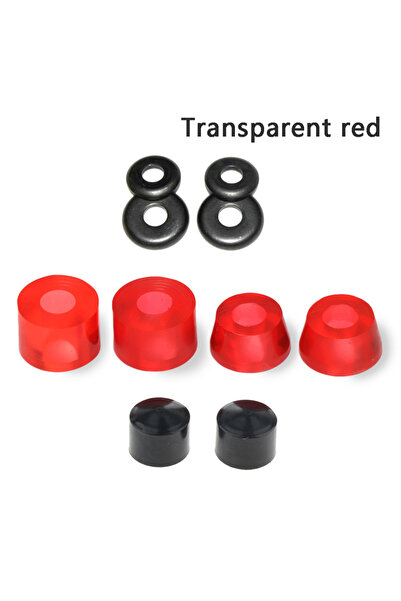 Choice Transparent Red 1 Set Skateboard Truck Rebuild Kit Bushing Washers Piv...