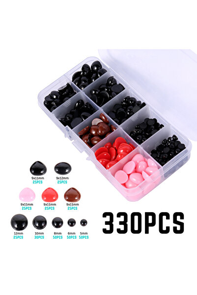 Choice 330 قطعة من عيون وأنوف السلامة المحشوة بالكروشيه مع غسالات وعيون وأنوف لعبة كروشيه محشوة