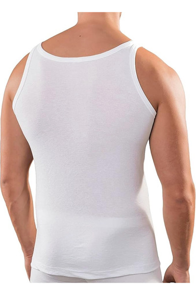 ANTHONY JACKSON Box of 5 Premium Ribana Men's Singlet Sezar Extra Long - Combed Thin Ribbed Organic Cotton