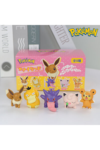 Choice1 D--5PCS 4-5pcs Pokemon Figure Toys Eevee‌ Sylveon Sprigatito Teddiursa Gardevoir Model Set 4-6cm Min