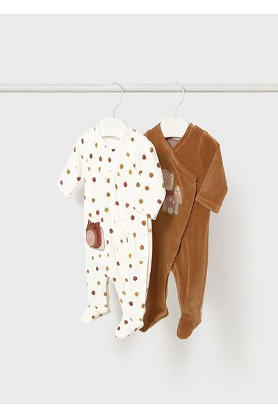 MAYORAL Newborn 2 Pcs Velvet Jumpsuit Set