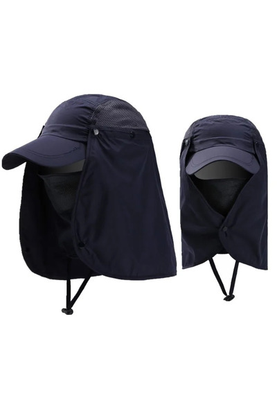 Choice قبعة واقية من الشمس باللون الأزرق الداكن للرجال والنساء، حماية للوجه، ...