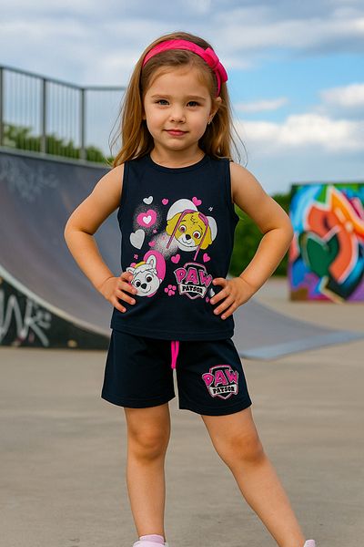 Neefy 2025 Summer New Season 2 Sets 4 Pieces Printed First Quality Combed Cotton Athlete Set