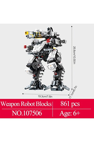 Choice 107506 861 قطعة من مكعبات بناء روبوت ميكا، ألعاب يدوية للأولاد، أحجية ...