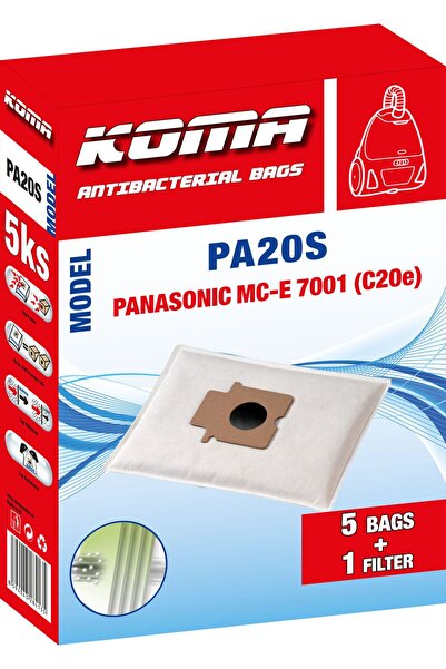 KOMA PA20S - Bags for Panasonic MC-E 7001 (C-20e) vacuum cleaner, textile, 5pcs