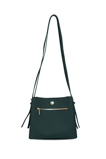 U.S. Polo Assn. حقيبة كتف نسائية بترولية Us25656