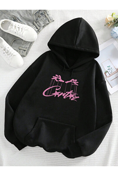 De Carte سويت شيرت بقلنسوة بتصميم Oldschool Style باللونين الأسود والرمادي من...