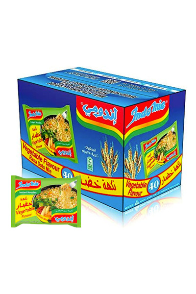İndomie عبوة وسادة بنكهة الخضار، 40 × 75 جم - عبوة واحدة V1600