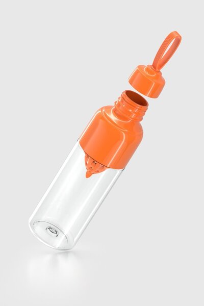 Renga Felix 600 ml Tritan Detox Water Bottle with Juicer 911029 Orange