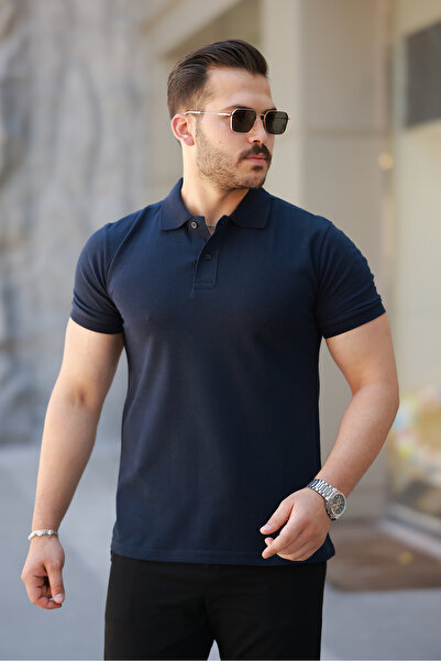 COMBİNE MİCHAİL Men's 3 Pack Comfortable Loose Polo Neck T-Shirt