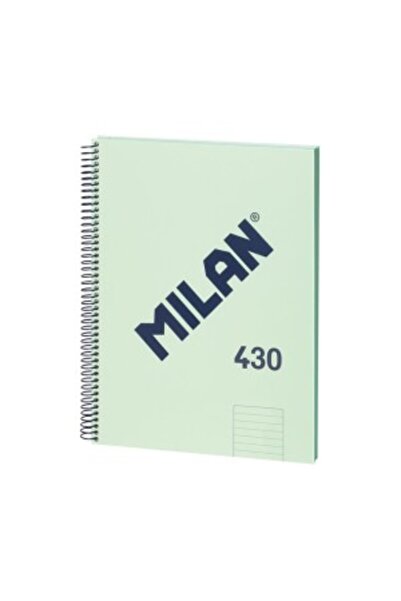 Milan Notebook A4, 80 Sheets, Spiral, Color Green, Paper Weight 95g/sm, Lined Format