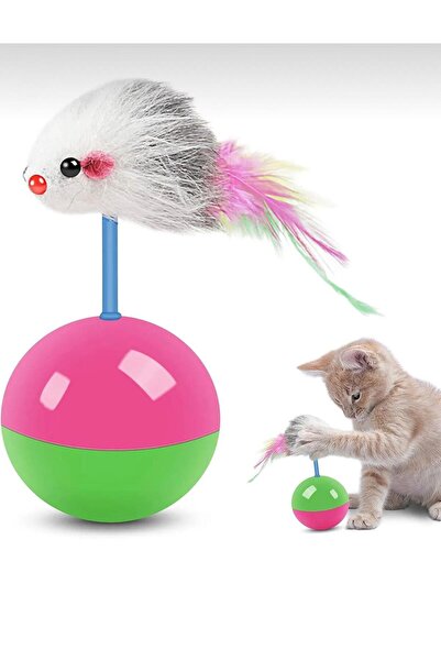 Pati Cool Cat Play Ball | Hacı Yatmaz with Feather Mouse | Interactive Cat Toy