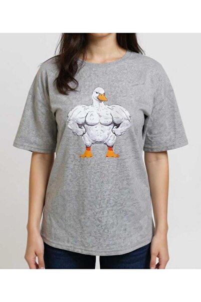 KOZİA OUTDOORS Мускулест печат с гъска, унисекс, базова тениска с дълъг ръкав...