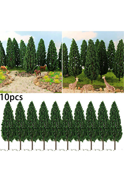 Choice 10 قطع نموذج أشجار الصنوبر DIY تخطيط السكك الحديدية 15 سم نموذج طاولة الرمل المصغرة مشهد SL-16059 التخضير...