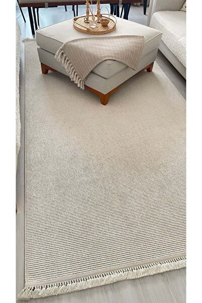 Rose'n Home Palmas 8018T - Krem Sık Yumuşak Bukle Dokuma Salon Koridor Mutfak Halısı