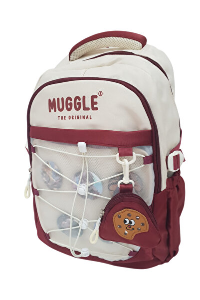 MUGGLE Σακίδιο πλάτης Anime Girl College (Δημοτικό Σχολείο) σε μπορντό/λευκό ...
