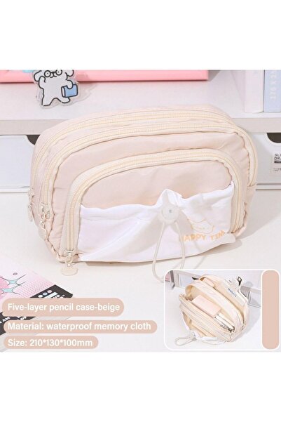 Kawaii Best Day Suport pentru creion drăguț cu capacitate mare, cu 3 comparti...