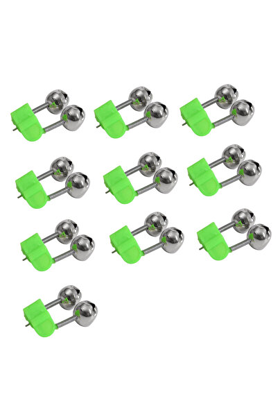 Choice مشبك طرف قضيب إنذار السمكة باللون الأزرق، 10 قطع، مشبك حلقة جرس مزدوج ...