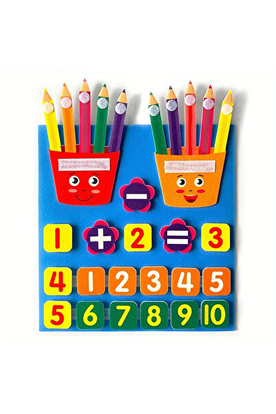 Choice لوحة تعليمية من اللباد الأزرق، ألعاب أطفال تعليمية، لعبة يدوية، جمع وط...