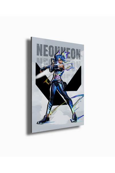 EFSA Games Valorant Oyun Karakteri Neon Pleksi UV Baskı Çerçeve Tablo 20x30 ve 30x45