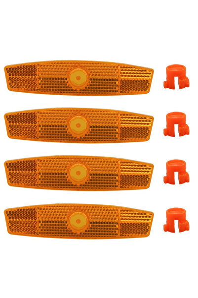 Choice 4 قطع صفراء، 2/4 قطع عاكس لعجلة الدراجة، شرائط عاكسة لعجلة الدراجة، مش...