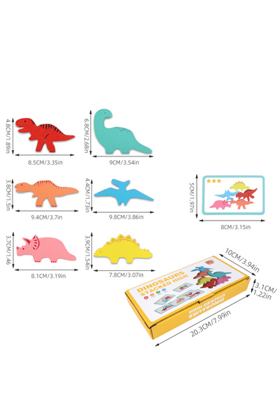 Choice كما هو موضح لعبة ديناصور خشبي عالي التكديس، لعبة توازن حيوانات ملونة، ...
