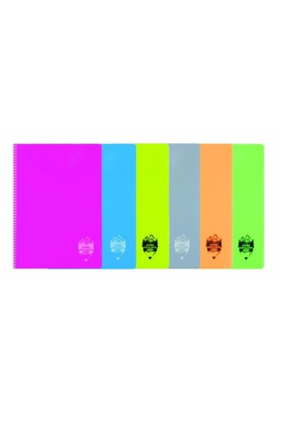 daço Caiet A4, 144 coli, spirală, copertă din plastic, culoare multicoloră, greutate hârtie 70g/mp, format grilă
