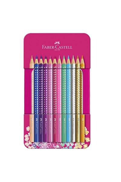 Faber Castell Cutie metalică Faber Bright Colors roz 12 buc
