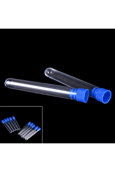 Choice 10 قطع/الوحدة 15x100 ملليمتر الكيمياء واضح البلاستيك أنبوب اختبار الصلب مع الجناح الأزرق المكونات بالجملة عالية الجودة...