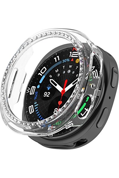 UnDePlus Samsung Galaxy Watch 8 40mm TEK SIRA Taşlı Kasa Koruyucu (Ekran Koruyucusuz) TEKSIRA