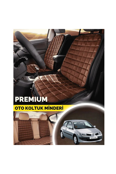 Oto Çizgi Set de perne pentru scaune Symbol 2, ortopedice, cu buzunar pentru vehicul și husă – complet compatibil, culoare maro, design confortabil