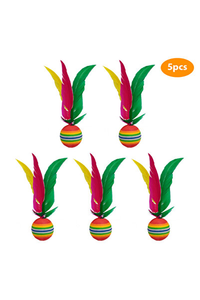 Choice 5pcs 1/5pcs Outdoor Badminton Ball Set Children Rubber Shuttlecock Feather For Beach Kids Game Physi