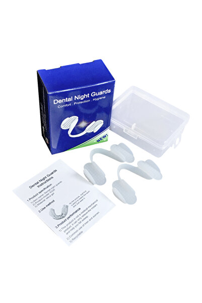 Alloet زوج واحد من 5 إلى 1 زوج من واقيات الفم الليلية ضد صرير الأسنان، مصنوعة من السيليكون الناعم العالمي ومضادة للتنظيف