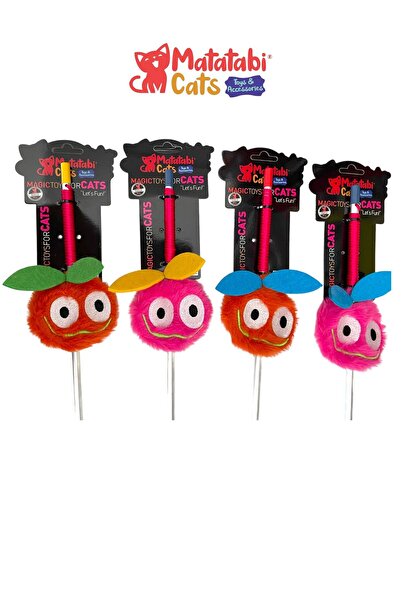 MATATABİ CATS Matatabi Cats Chery Aluminum Handle Cat Fishing Rod(Matatabi,Include Rattle and Special Rustle.Special Fabric)