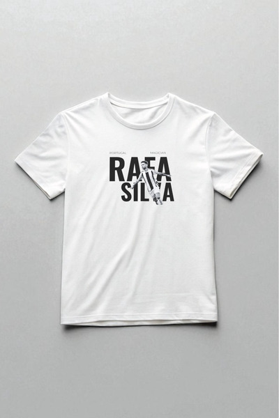 Tuno Design RAFA SİLVA Tasarımlı Baskılı Polyester Beyaz Tişört