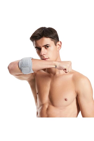 Choice شريط دعم الكوع باللون الرمادي قطعة واحدة مع وسادة ضغط لالتهاب الأوتار ...