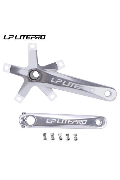 Choice كرنك فضي LITEPRO كرنك دراجة قابلة للطي من الألومنيوم 170 مم مجوف متكامل للدراجة الجبلية BCD 130