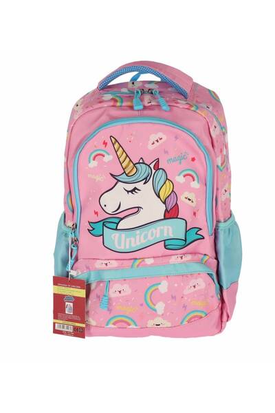 PIGNA ȘCOALĂ BEBELUȘI UNICORN ROZ CU 3 FERMOARE CLASA 0