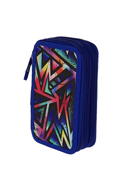 PIGNA BUZUNAR GEOMETRIC CU PIGMENT ALBASTRU CU 3 FERMOARE, FĂRĂ CALITATE