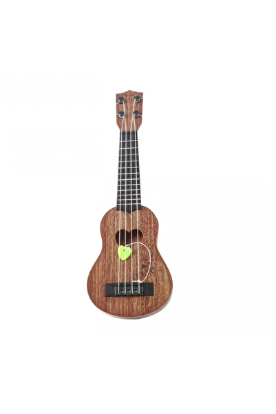 Ælements Chitară de jucărie cu corzi, 34 cm, plastic, culoare maro