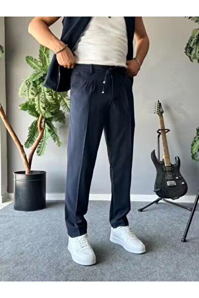 TÜZeMEN Elastic Ankle Length Jogger Pants with Lace Detail