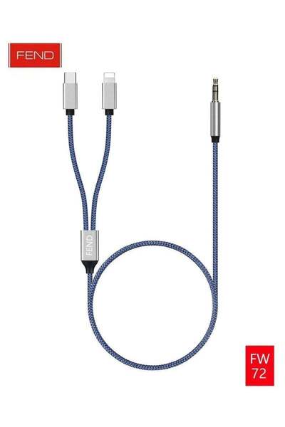 FEND FW72 2-in-1 AUX Cable | 3.5mm to Type-C & Lightning | Universal Audio Ad...
