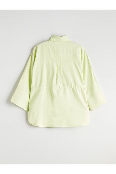 LC Waikiki New Season Tie-Up Rope Detailed Oversize Women's Shirt