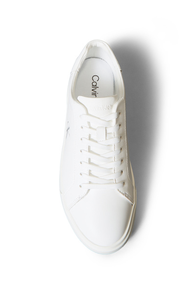 Calvin Klein Calvin Klein Women Triple Bright White Low Pro Cups Leather Signature Logo Trainers